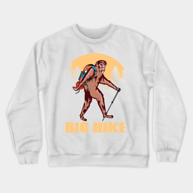 Bigfoot Sasquatch Crewneck Sweatshirt by mailboxdisco